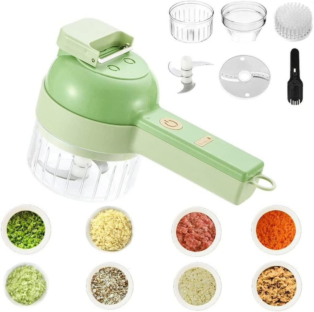4 in 1 Electric Mini Food Chopper | USB Rechargeable Vegetable & Meat Chopper |(Multi-Use)