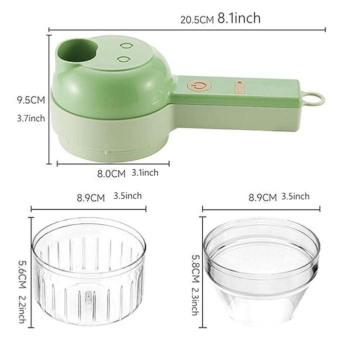 4 in 1 Electric Mini Food Chopper | USB Rechargeable Vegetable & Meat Chopper |(Multi-Use)