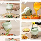 4 in 1 Electric Mini Food Chopper | USB Rechargeable Vegetable & Meat Chopper |(Multi-Use)